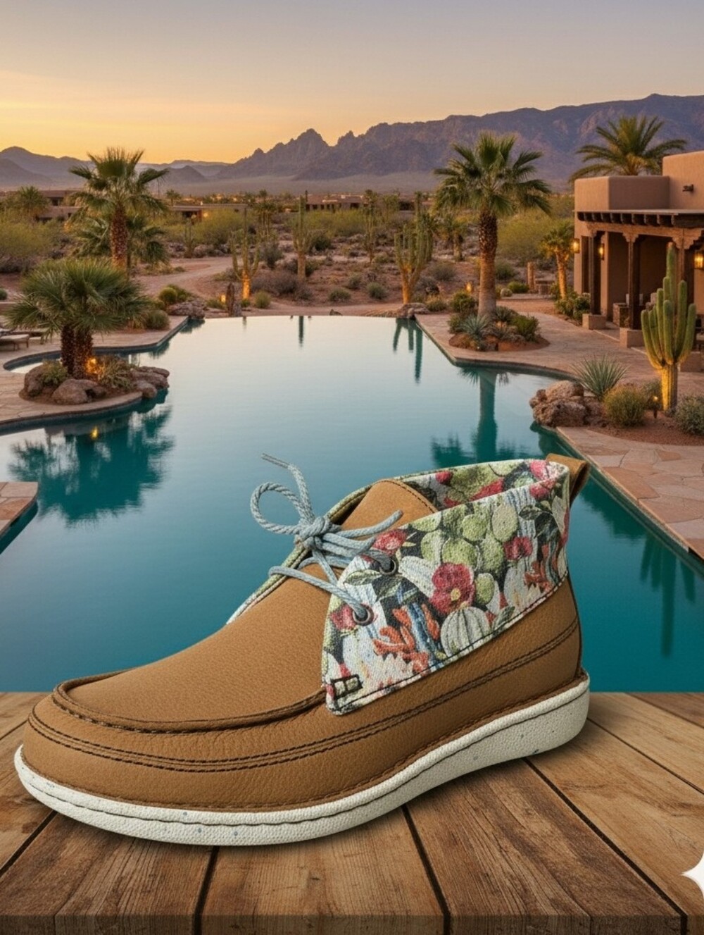 Justin Womens Desert Cactus Lace Up Shoes JL121 Women's 11/Men 9.5